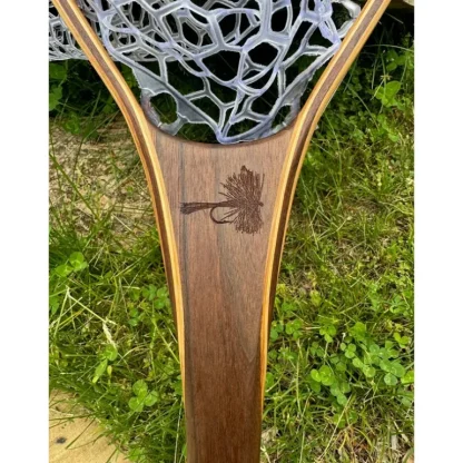 Little Dipper 12"x8" - Adams Dry Fly Engraved - Natural Fly Fishing Traditional Landing Net - Your Premium Fishing Gear Store Rods Lines Baits Accessories* Fly Fishing