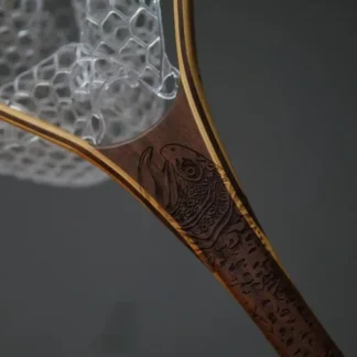Little Dipper 12"x8" - Brown Trout Engraved - Natural Fly Fishing Traditional Landing Net - Your Premium Fishing Gear Store Rods Lines Baits Accessories* Fly Fishing