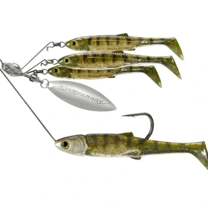 LiveTarget BaitBall Spinner Rig, Large, 5/0 Hook, 1/2 oz, Gold Perch - Your Premium Fishing Gear Store Rods Lines Baits Accessories* Bait