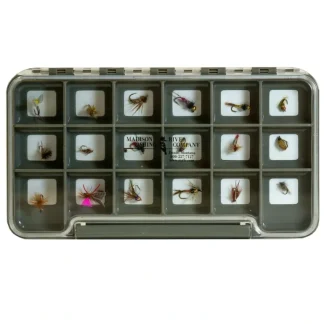 Logo Waterproof Clear Thin Fly Box 18 Magnetic Compartments - Your Premium Fishing Gear Store Rods Lines Baits Accessories* Fly Fishing