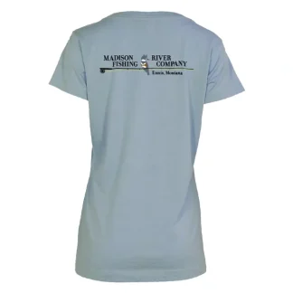 Logo Womens Essential S/S Scoop Neck w/Back Logo T-Shirt Blue Fog - Your Premium Fishing Gear Store Rods Lines Baits Accessories* Fishing Line