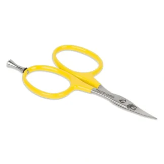 Loon Tungsten Carbide Curved Micro Tip Scissors Yellow w/Precision Peg - Your Premium Fishing Gear Store Rods Lines Baits Accessories* Fly Fishing