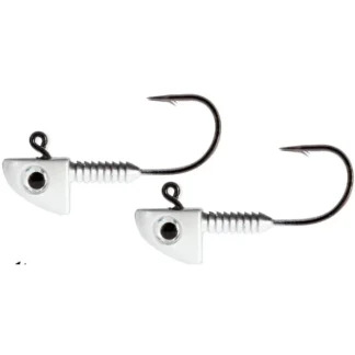 Lunker City Fin-S Pro Painted Jig, White, 4/0 Hook, 3/4 oz, 3pk - Your Premium Fishing Gear Store Rods Lines Baits Accessories* Bait