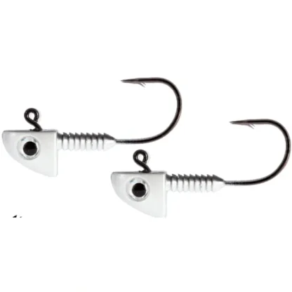 Lunker City Fin-S Pro Painted Jig, White, 4/0 Hook, 3/4 oz, 3pk - Your Premium Fishing Gear Store Rods Lines Baits Accessories* Bait
