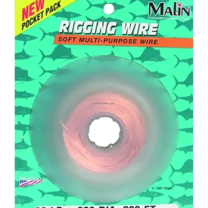 Malin Premium Soft Copper Rigging Wire, .020 Dia., 30#, 200 ft Dispenser - Your Premium Fishing Gear Store Rods Lines Baits Accessories* Bait