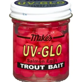 Mike's UV Glo Salmon Eggs, Pink 1.1 oz Jar - Your Premium Fishing Gear Store Rods Lines Baits Accessories^ Cheap