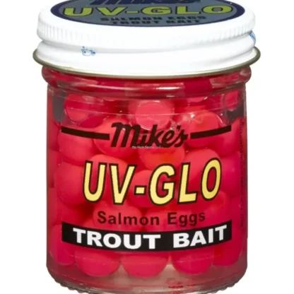 Mike's UV Glo Salmon Eggs, Pink 1.1 oz Jar - Your Premium Fishing Gear Store Rods Lines Baits Accessories^ Cheap