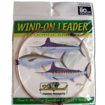 Momoi Diamond Fluorocarbon Wind-On Leader 90lb 25ft Clear White - Your Premium Fishing Gear Store Rods Lines Baits Accessories* Fishing Line