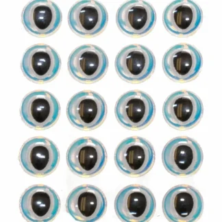 Oval Pupil 3D Eyes - Pearl/Black - Your Premium Fishing Gear Store Rods Lines Baits Accessories* Fly Fishing