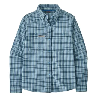 Patagonia Women's Early Rise Stretch Shirt Santa Cruz: Lago Blue - Your Premium Fishing Gear Store Rods Lines Baits Accessories* Fly Fishing