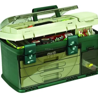 Plano Three-Drawer Tackle Box, X-Large, Green/Beige, 21x12x12" w/1-3500 Stow - Your Premium Fishing Gear Store Rods Lines Baits Accessories* Bait