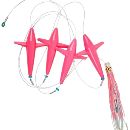 Playaction Flock-O-Birds Rigged Daisy Chain Teaser, 5", 62.4 Oz, Pink - Your Premium Fishing Gear Store Rods Lines Baits Accessories* Bait