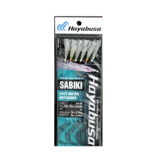 Sabiki Hayabusa UV Real Scale Flasher 6-Hook Size 14 - Your Premium Fishing Gear Store Rods Lines Baits Accessories* Bait