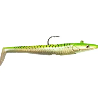 Savage Gear Soft Sandeel Lure, 7 1/2", 3 1/2oz, Chartreuse Mackerel - Your Premium Fishing Gear Store Rods Lines Baits Accessories* Bait
