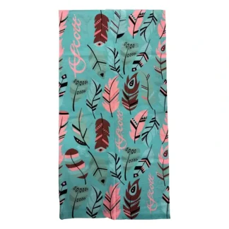 Scott Teal w/Feather and Pink Scott Neck Gaiter - Your Premium Fishing Gear Store Rods Lines Baits Accessories* Fishing Line
