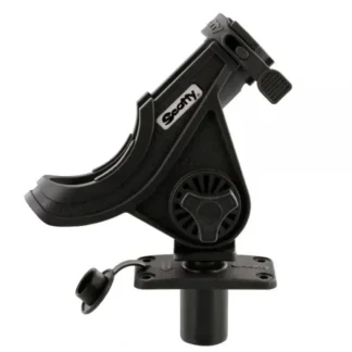 Scotty Baitcaster / Spinning Rod Holder, Black, w/ 0244 Flush Deck Mount - Your Premium Fishing Gear Store Rods Lines Baits Accessories* Bait