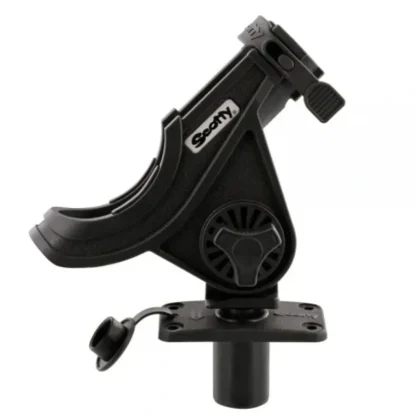 Scotty Baitcaster / Spinning Rod Holder, Black, w/ 0244 Flush Deck Mount - Your Premium Fishing Gear Store Rods Lines Baits Accessories* Bait