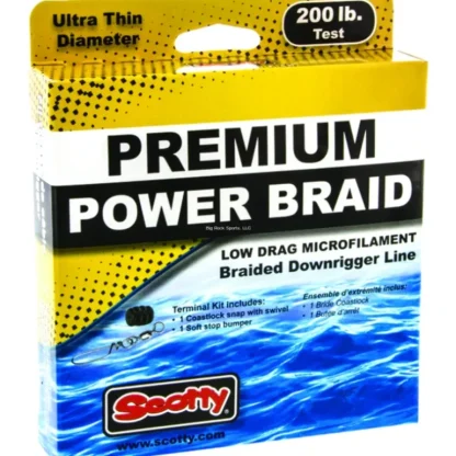 Scotty Premium Braided Downrigger Line 200Lb 400Ft Spool w/Kit - Your Premium Fishing Gear Store Rods Lines Baits Accessories* Fishing Line