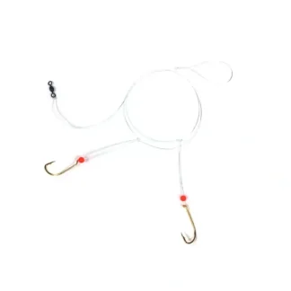 Sea Striker Porgy Hi-Lo Rig, Red Beads Sz 2 Gold Bait Holder - Your Premium Fishing Gear Store Rods Lines Baits Accessories* Bait