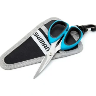 Shimano Brutas 5" Scissors w/Sheath, Blk/Cyan Handles, High - Your Premium Fishing Gear Store Rods Lines Baits Accessories* Bait