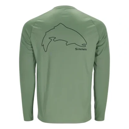 Simms Tech Tee Artist Series Trout Outline/Field - Your Premium Fishing Gear Store Rods Lines Baits Accessories* Fishing Line