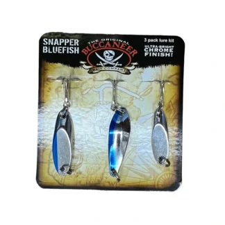 Snapper Bluefish Lure Kit - (3 Piece) - Chrome/Blue - Your Premium Fishing Gear Store Rods Lines Baits Accessories* Bait