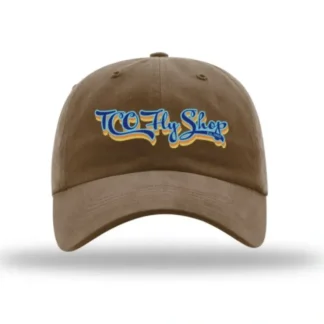 TCO Fly Shop Hat Retro Logo - Garment Washed Twill Driftwood - Your Premium Fishing Gear Store Rods Lines Baits Accessories^ New