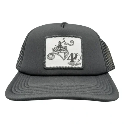 40th Logo Laguna Trucker Hat Black w/ Abby Paffrath Trout Rodeo Logo - Your Premium Fishing Gear Store Rods Lines Baits Accessories^ Flash Sale