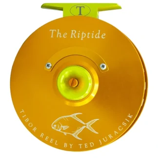 Tibor Riptide Reel Custom Sunset Orange Frame and Spool, Lemon Lime Reel Food and Drag Knob, Orange Stop Nut, Permit Engraving - Your Premium Fishing Gear Store Rods Lines Baits Accessories^ New