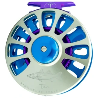 Tibor Signature Series Reel 9-10 Custom Gold with Violet Hub and Snook Engraving - Your Premium Fishing Gear Store Rods Lines Baits Accessories^ Cheap