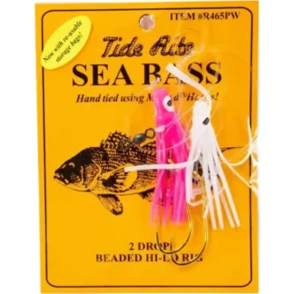 Tide Rite Sea Bass 2-Drop Beaded Hi-Lo Rig Baitholder Hooks, Pink/White - Your Premium Fishing Gear Store Rods Lines Baits Accessories^ Discount