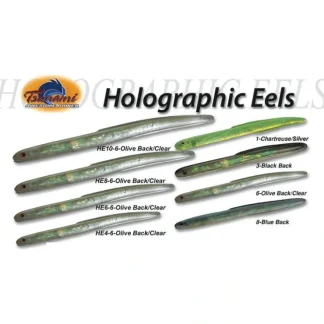 Tsunami Holographic Eel Unrigged Lure HE4 HE6 - Your Premium Fishing Gear Store Rods Lines Baits Accessories^ Hot